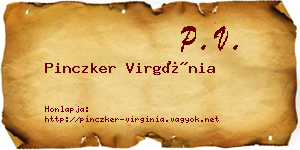 Pinczker Virgínia névjegykártya