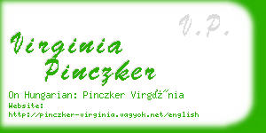virginia pinczker business card